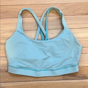 Lululemon Athletica Aqua Striped Sports Bra